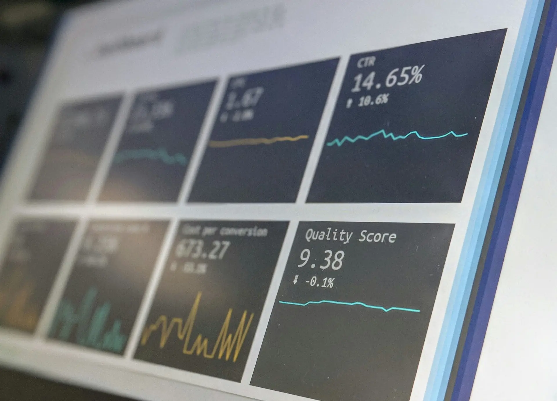 Tableau de bord de statistiques marketing — marketing digital et SEO à Bruxelles